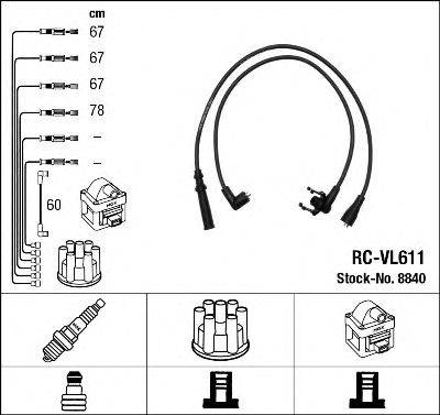 NGK 8840 Комплект дротів запалювання