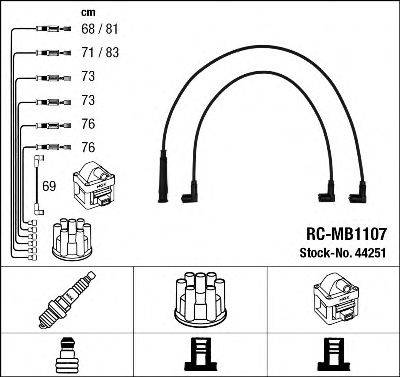 NGK 44251 Комплект дротів запалювання