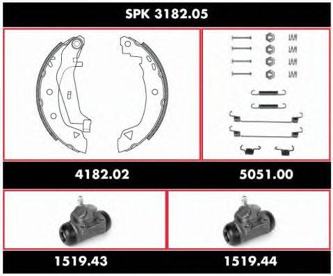 ROADHOUSE SPK318205 Комплект гальм, барабанний гальмівний механізм