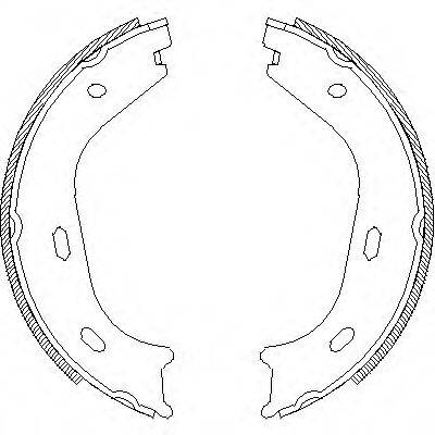 REMSA 405801 Комплект гальмівних колодок, стоянкова гальмівна система