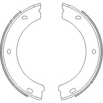 REMSA 465200 Комплект гальмівних колодок, стоянкова гальмівна система
