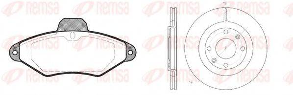 REMSA 843800 Комплект гальм, дисковий гальмівний механізм