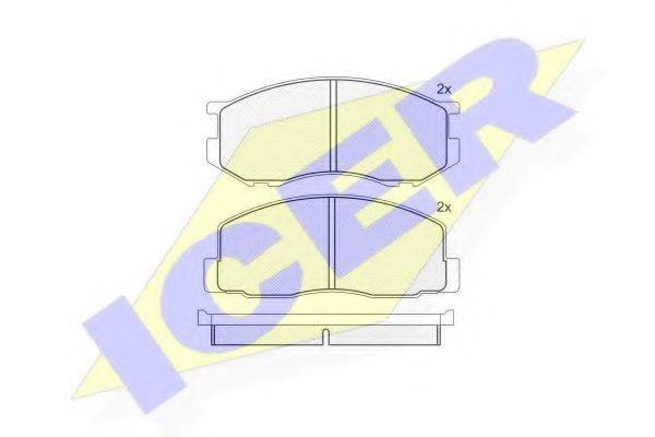 ICER 140523 Комплект гальмівних колодок, дискове гальмо
