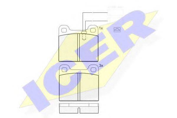 ICER 180532 Комплект гальмівних колодок, дискове гальмо