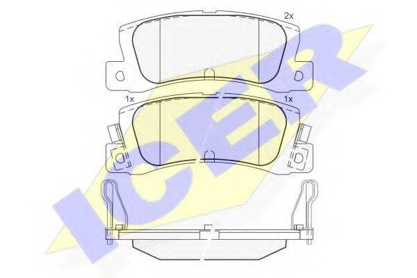 ICER 180612071 Комплект гальмівних колодок, дискове гальмо