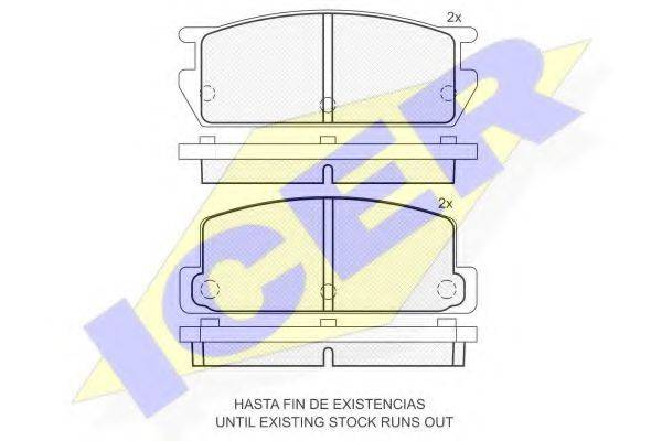ICER 180639 Комплект гальмівних колодок, дискове гальмо