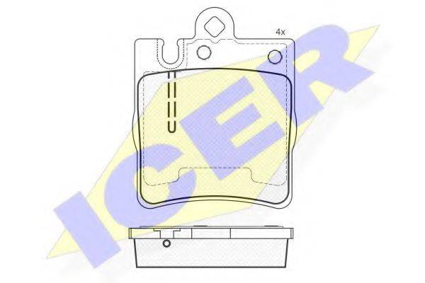 ICER 181312202 Комплект гальмівних колодок, дискове гальмо