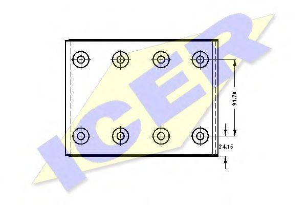 ICER 21768300 Комплект гальмівних черевиків, барабанні гальма