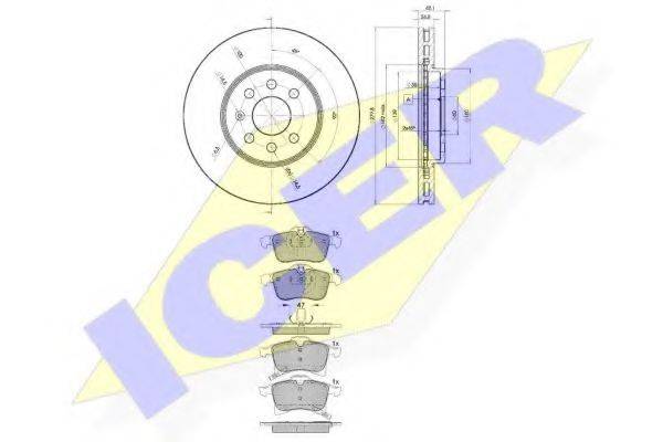 ICER 315929001 Комплект гальм, дисковий гальмівний механізм