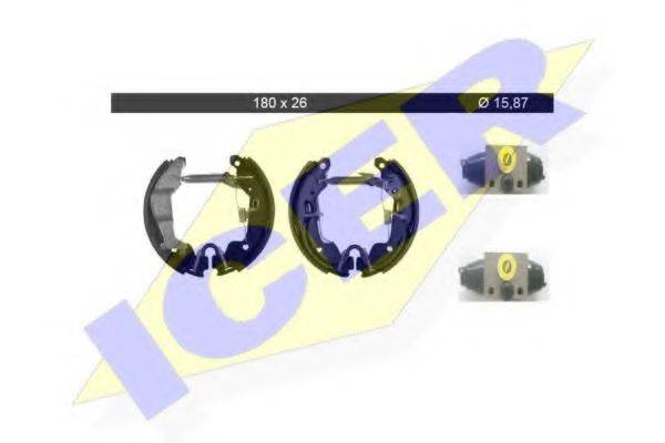 ICER 79KT0035C Комплект гальмівних колодок