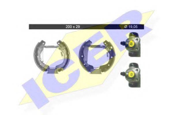 ICER 79KT0039C Комплект гальмівних колодок
