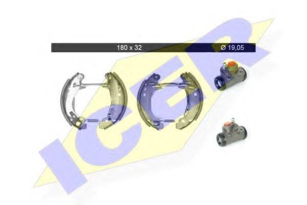 ICER 79KT0061C Комплект гальмівних колодок