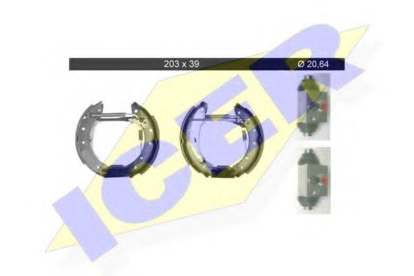 ICER 79KT0066C Комплект гальмівних колодок