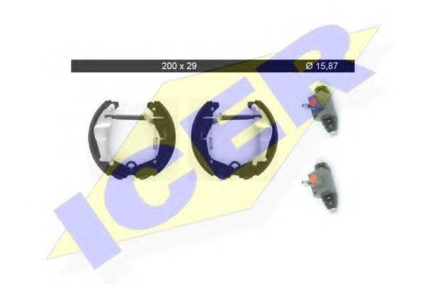 ICER 79KT0095C Комплект гальмівних колодок