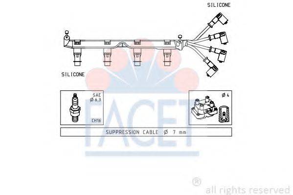 FACET 47049 Комплект дротів запалювання