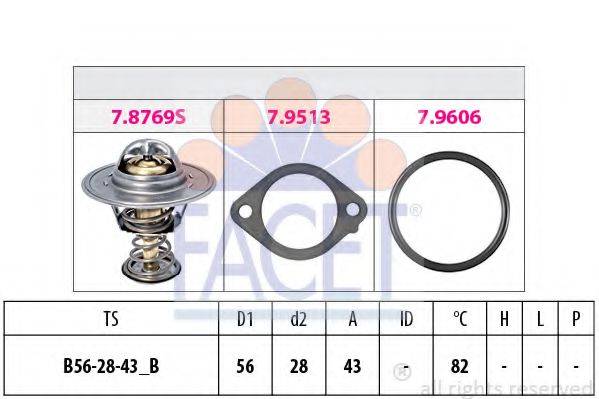 FACET 78769 Термостат, охолоджуюча рідина