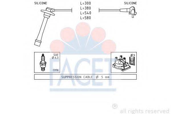 FACET 49435 Комплект дротів запалювання