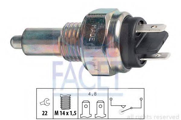 FACET 76015 Вимикач, фара заднього ходу