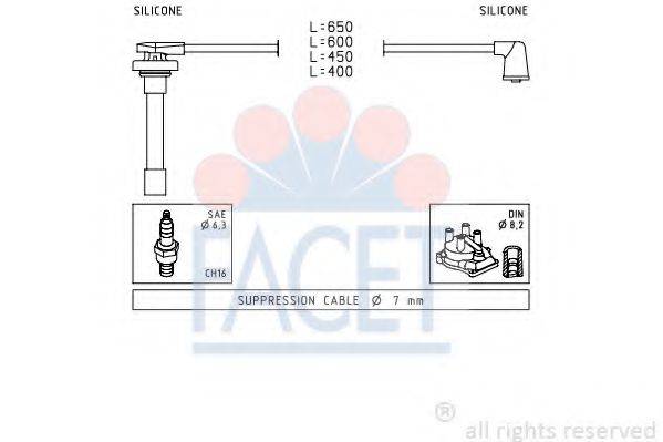 FACET 49714 Комплект дротів запалювання