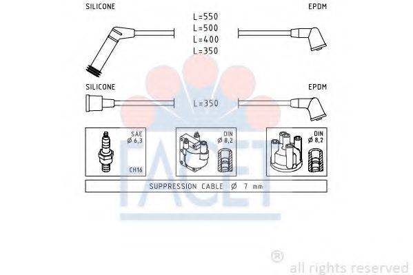 FACET 47120 Комплект дротів запалювання