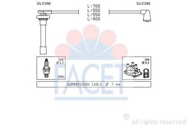 FACET 49711 Комплект дротів запалювання