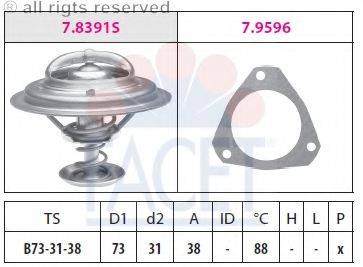 FACET 78392 Термостат, охолоджуюча рідина