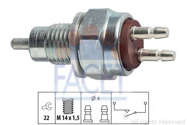 FACET 76052 Вимикач, фара заднього ходу