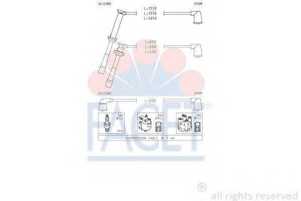 FACET 49760 Комплект дротів запалювання