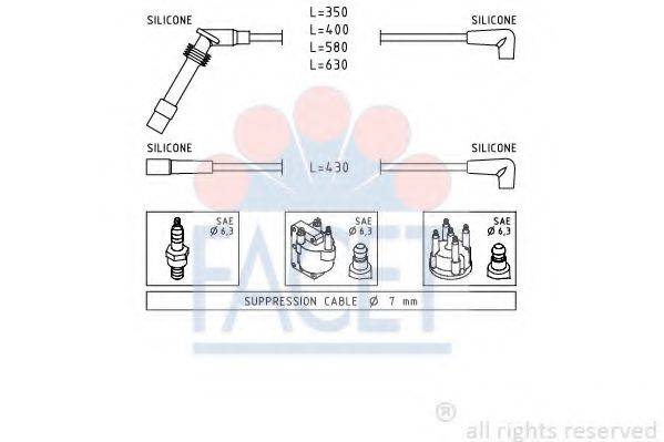 FACET 49528 Комплект дротів запалювання