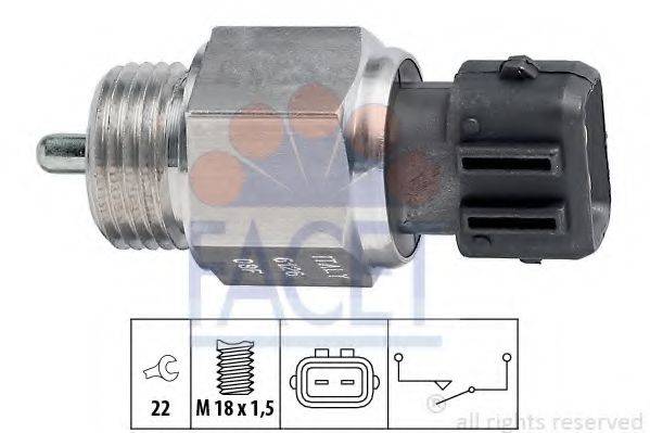 FACET 76126 Вимикач, фара заднього ходу