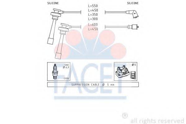 FACET 49344 Комплект дротів запалювання