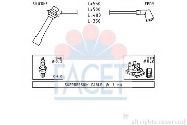 FACET 49231 Комплект дротів запалювання