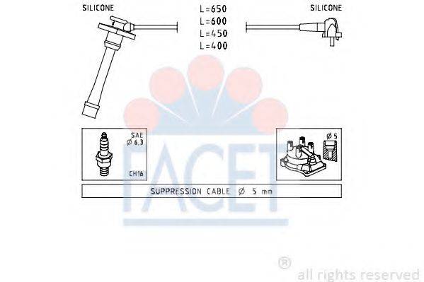 FACET 49408 Комплект дротів запалювання