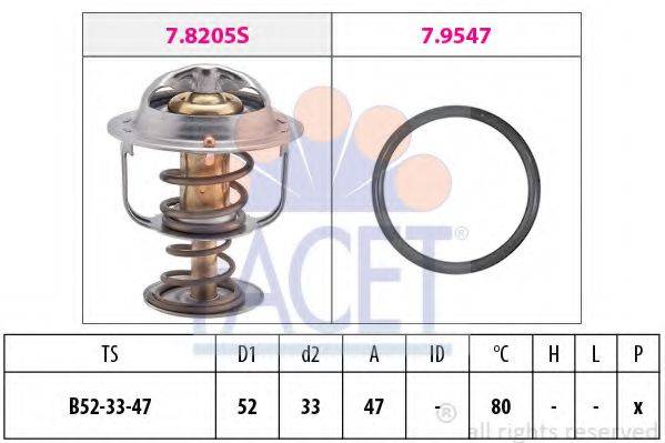 FACET 78205 Термостат, охолоджуюча рідина