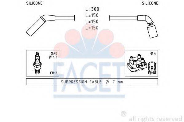 FACET 47006 Комплект дротів запалювання