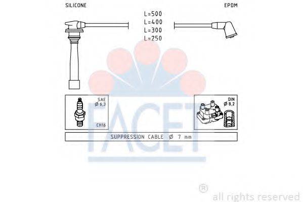 FACET 47111 Комплект дротів запалювання