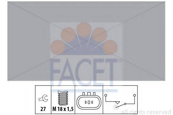 FACET 76319 Вимикач, фара заднього ходу