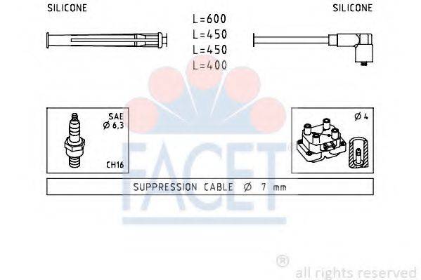 FACET 47230 Комплект дротів запалювання