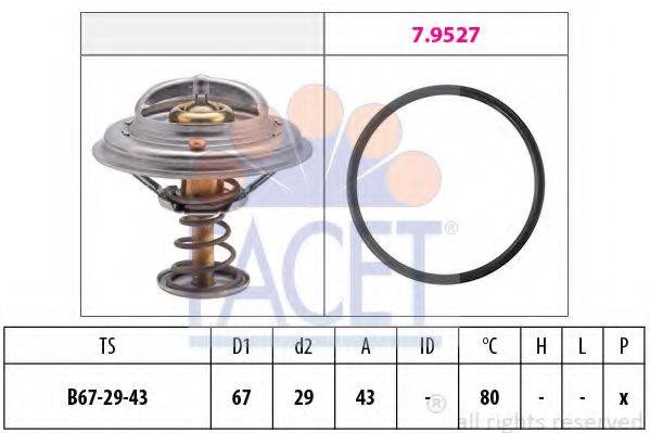 FACET 78549 Термостат, охолоджуюча рідина