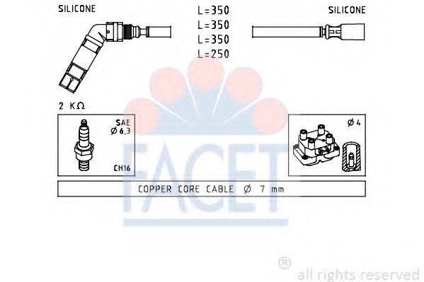 FACET 47232 Комплект дротів запалювання