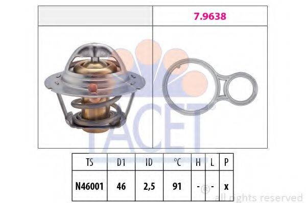 FACET 78524 Термостат, охолоджуюча рідина