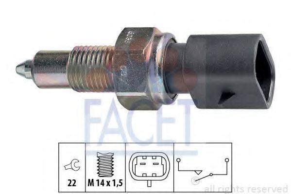 FACET 76038 Вимикач, фара заднього ходу