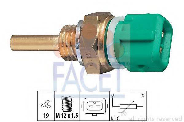 FACET 73149 Датчик, температура охолоджувальної рідини