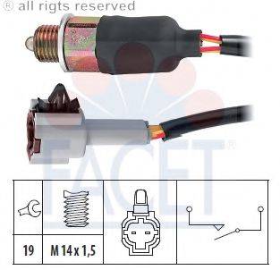 FACET 76237 Вимикач, фара заднього ходу