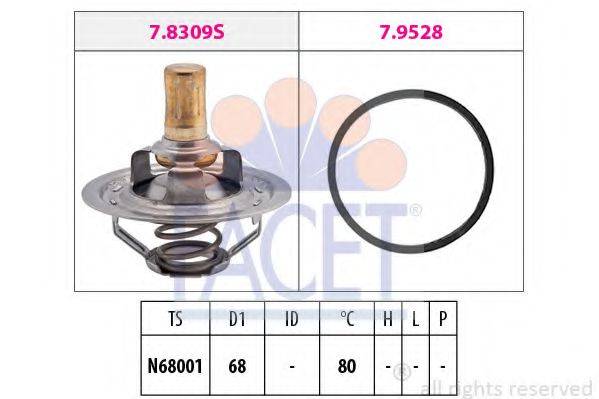 FACET 78309 Термостат, охолоджуюча рідина