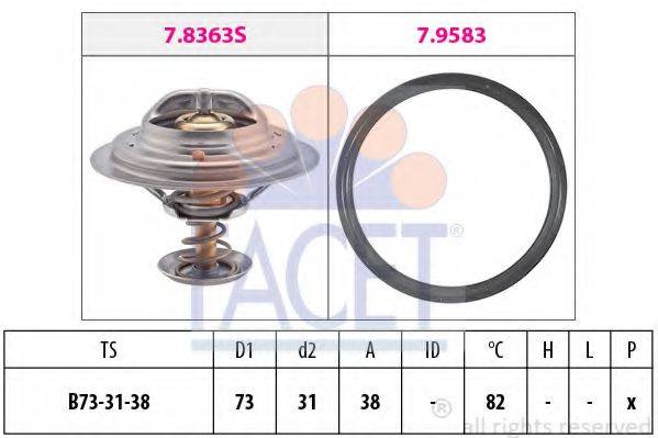 FACET 78363 Термостат, охолоджуюча рідина