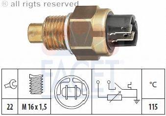 FACET 73543 Датчик, температура охолоджувальної рідини