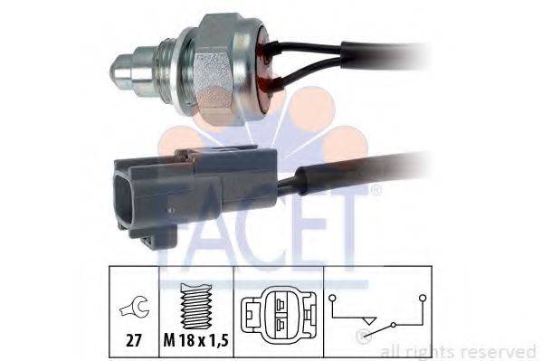 FACET 76259 Вимикач, фара заднього ходу