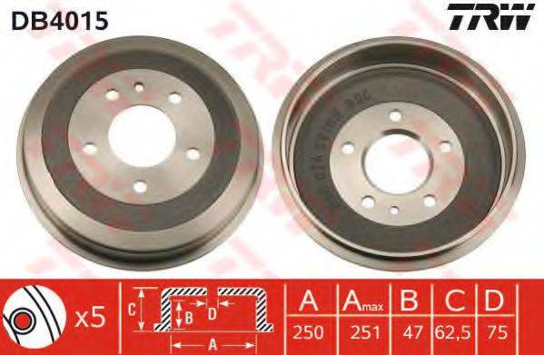 TRW DB4015 Гальмівний барабан