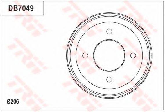 TRW DB7049 Гальмівний барабан
